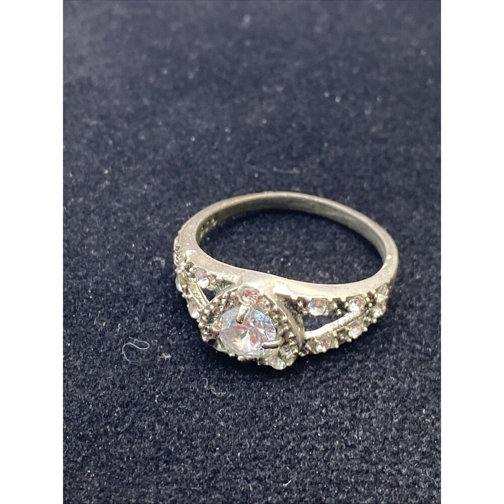 Vintage Worn Silver Tone Womens Ring Size 7